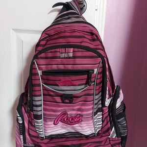 Pink and Black Roots Backpack
